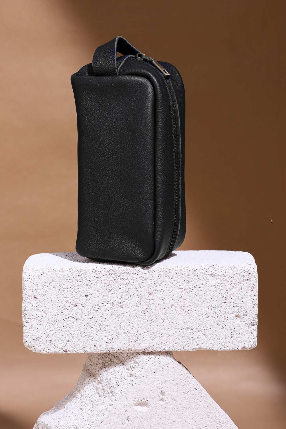 Siyah Deri Dopp Bag