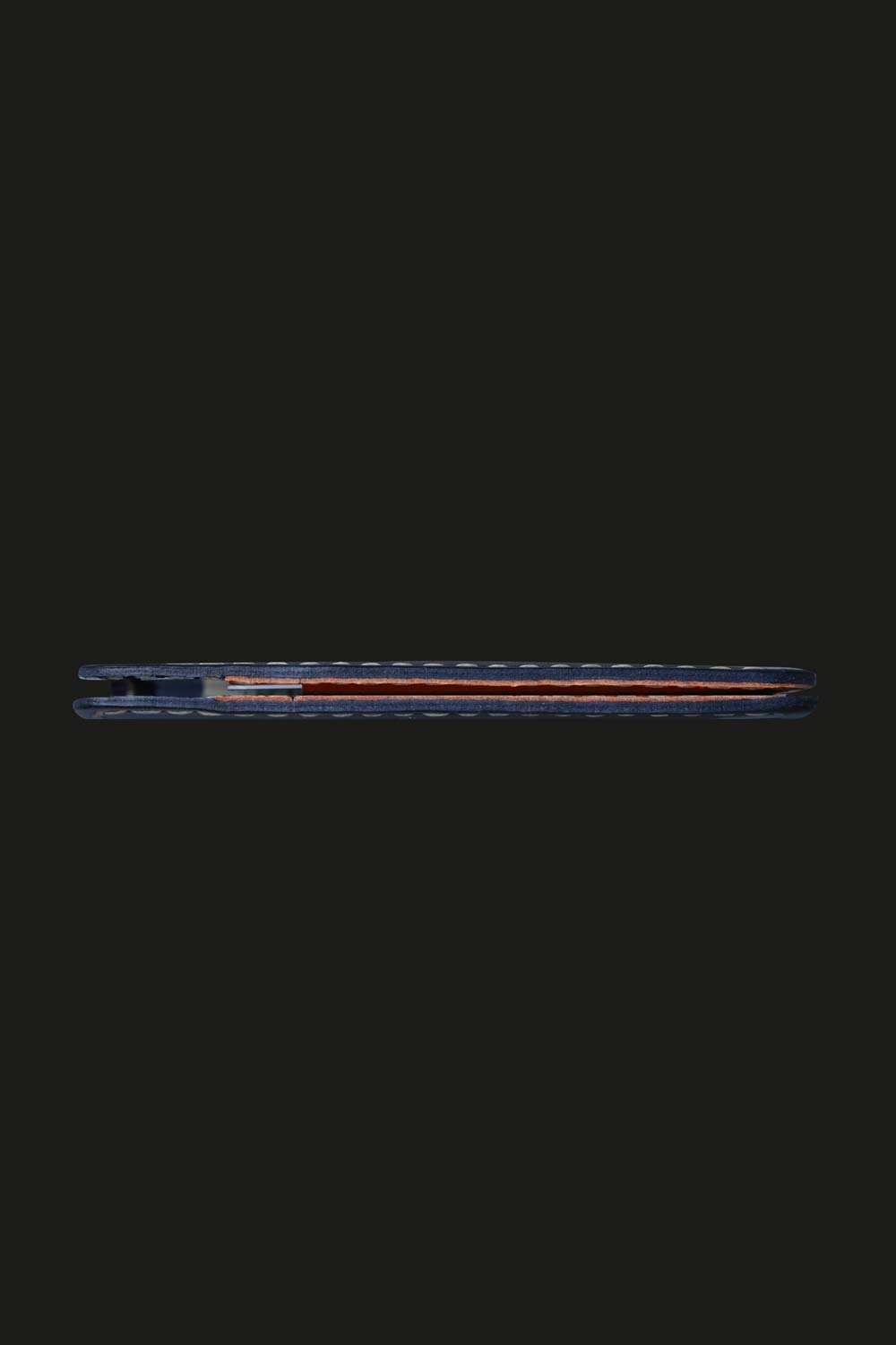 Navy Fiyu - Deri Dikey Cüzdan