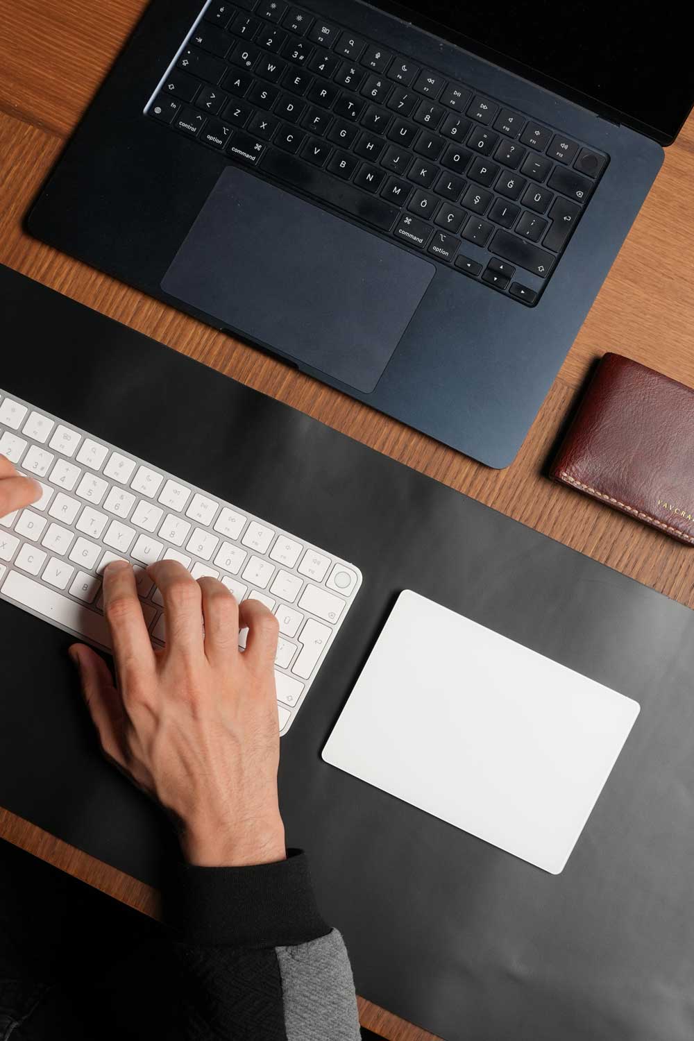 Siyah - Deri Desk Pad