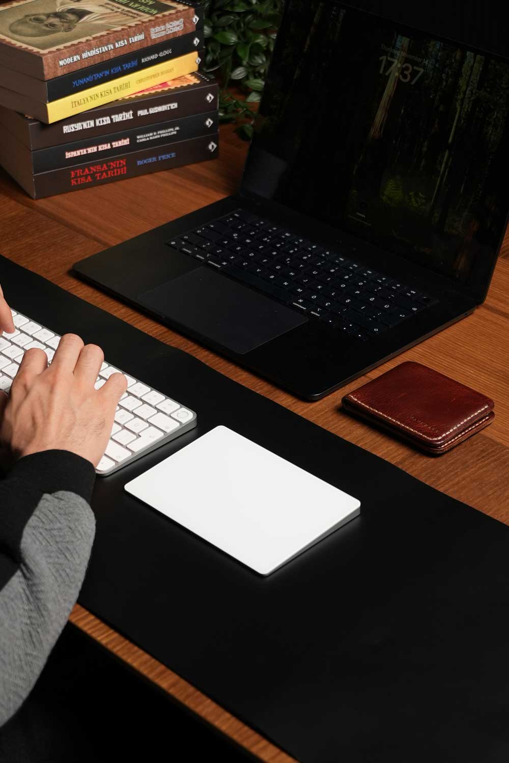 Siyah - Deri Desk Pad