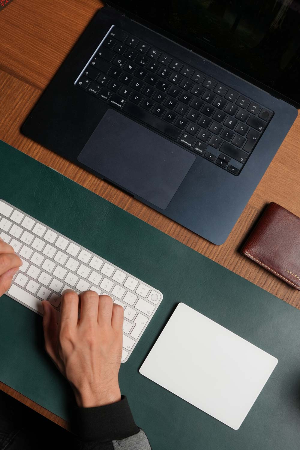Yeşil - Deri Desk Pad