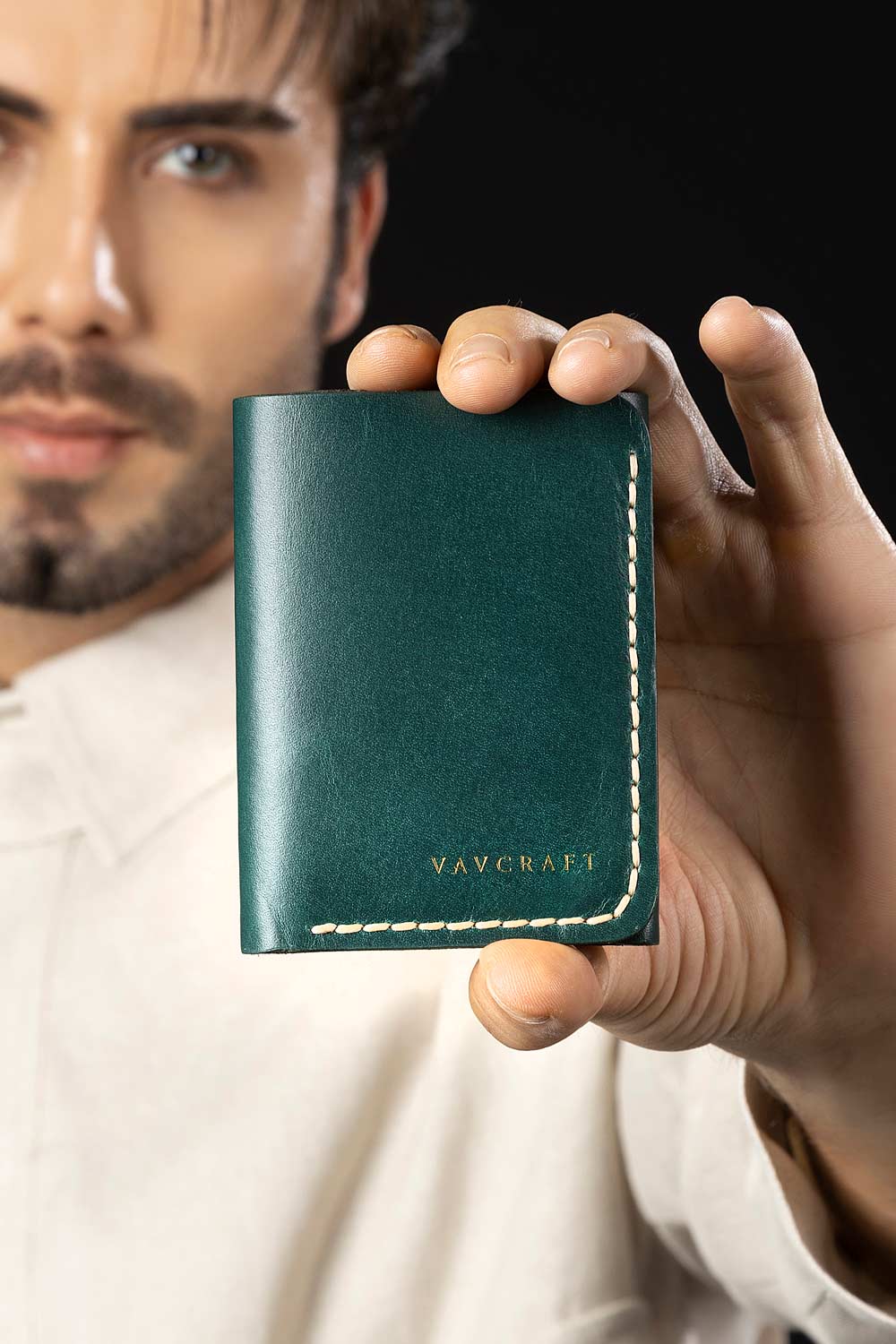 Ardıç – Yeşil Deri Trifold Cüzdan