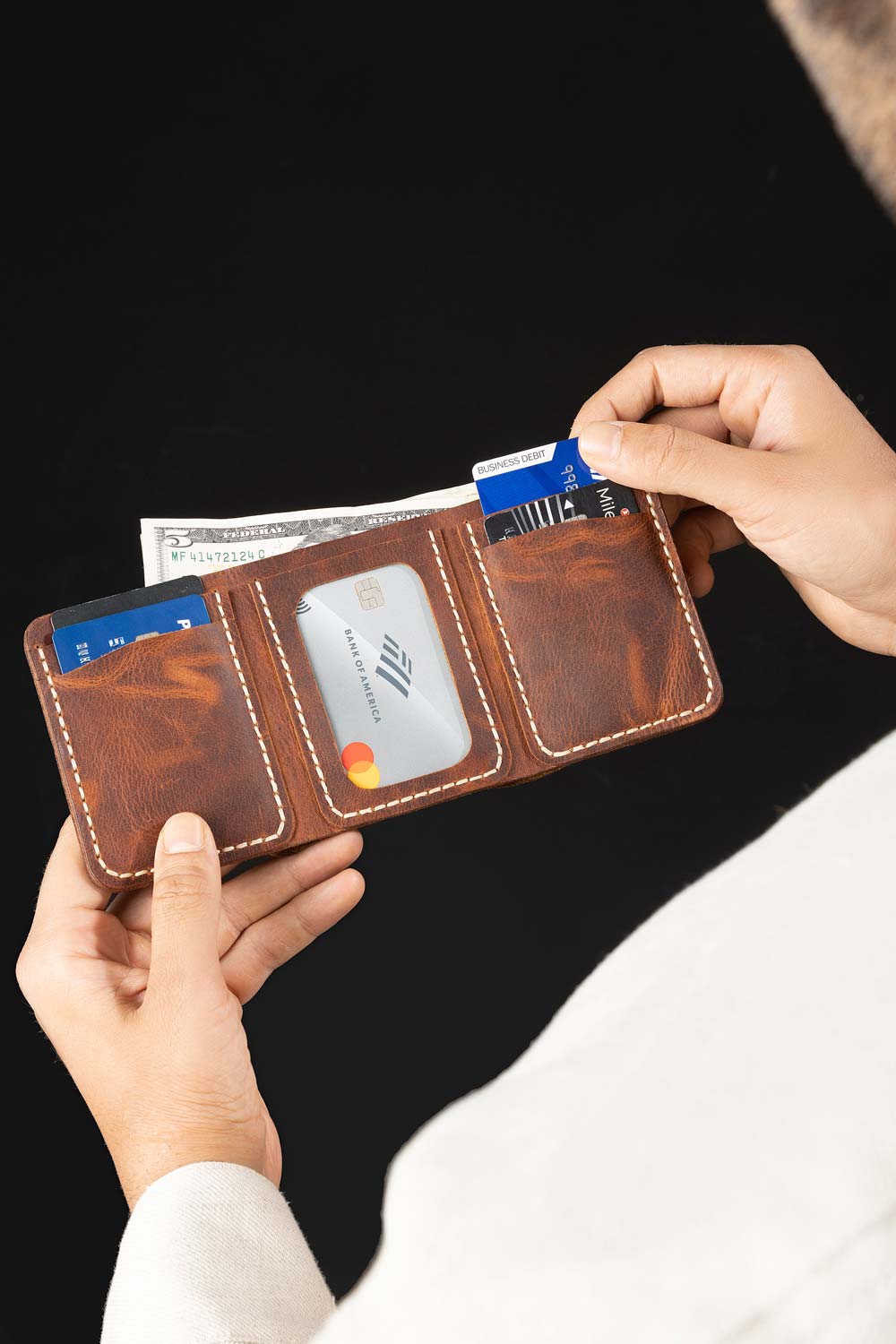 Ardıç – Taba Deri Trifold Cüzdan