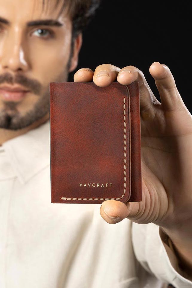 Ardıç – Tarçın Deri Trifold Cüzdan